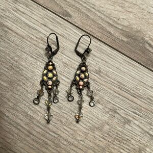 Sorrelli crystal dangle sparkle luminescent pierced earrings